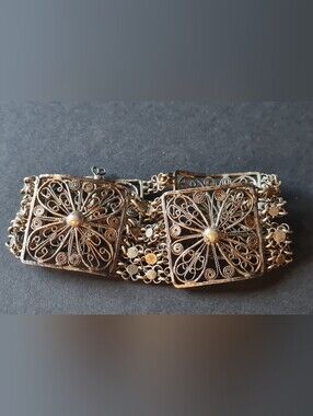 Silver Filigree Butterfly Bracelet